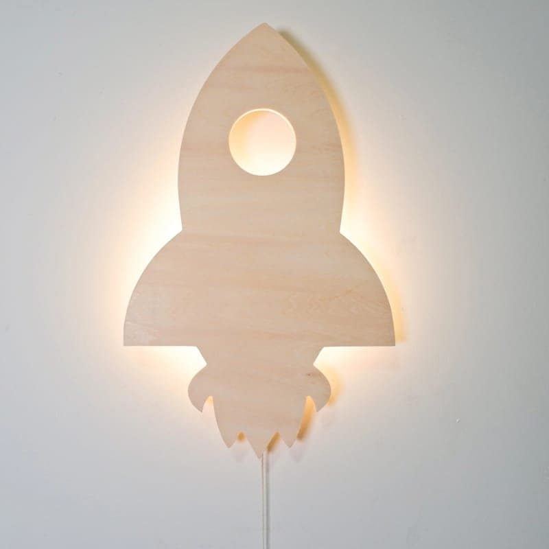 Rocket Ship Wall Lamp Vector File for Laser Cutting