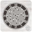 Roman Numeral Labyrinth Wall Clock Vector File