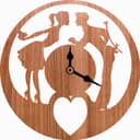 Reloj de Pared Pareja Romántica Vector Laser Cut