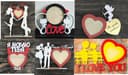 Romantic Love Photo Frames Laser Cut Vector Set