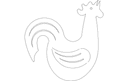 Archivo Vectorial de Silueta de Gallo para Corte Láser DXF