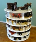 Rotating Circular Shoe Rack Laser Cut Vector Plan