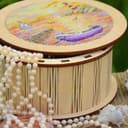 Round Decorative Wooden Storage Box Laser Cut Vector File
