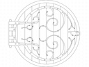 Arquivo Vetor DXF de Porta Estilo Hobbit Redonda para Corte a Laser