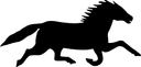 Running Horse Silhouette Vector Graphic for Laser Cutting