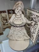 Russian Girl Napkin Holder Laser Cut Vector File