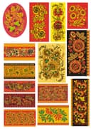 Russian Khokhloma Floral Patterns Vector Files for Laser Cutting