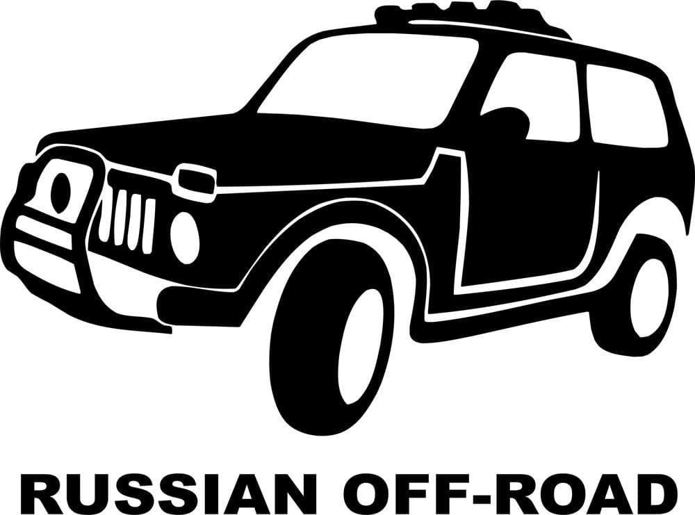 Russian Off-Road SUV Vector Graphic for Laser Cutting