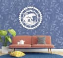Archivo Vectorial de Reloj de Pared de Oso en Sierra Circular