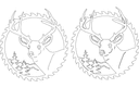 Rustic Deer Saw Blade Wall Art DXF Vector File