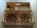Sacred Geometry Coaster Set and Organizer Box Laser Cut DXF