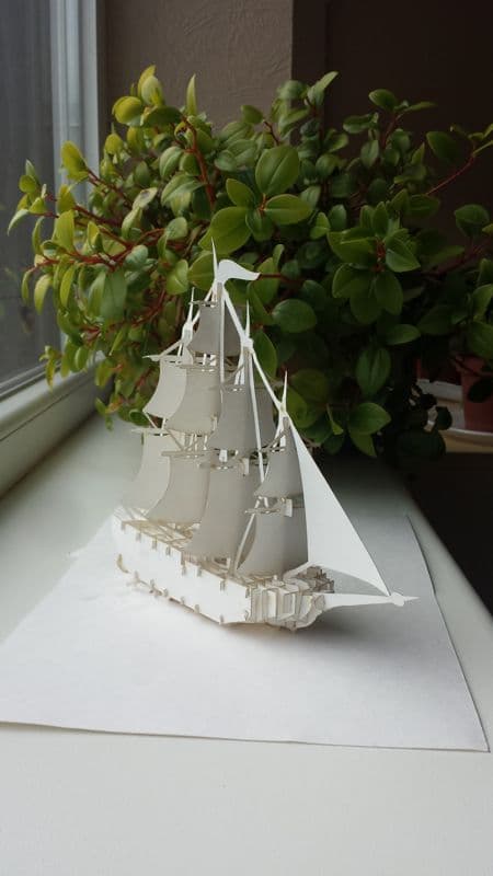 Sailing Ship 3D Puzzle Laser Cut Model Vector File