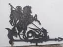 Saint George and the Dragon Weathervane DXF Vector for Laser Cutting