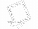 Vetor de Moldura de Lousa Escolar para Corte a Laser DXF