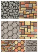 Vectores de Textura de Pared de Piedra para Corte Láser