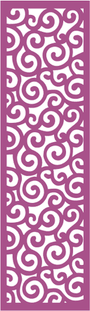 Seamless Swirl Laser Cut Decorative Panel Vector File