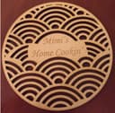 Seigaiha Pattern Kitchen Trivet with Engraving Area SVG Vector