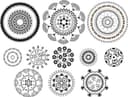 Set of 11 Ornamental Mandala Vector Designs for Laser Cutting