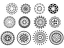 Conjunto de 12 Diseños de Mandala en Vector para Corte Láser