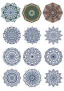 Set of 12 Intricate Mandala Vector Designs for Laser Cutting