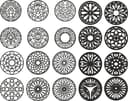 Set of 20 Decorative Mandala Laser Cut Files Vector SVG