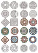 Set de 24 Diseños Vectoriales de Mandala para Corte Láser
