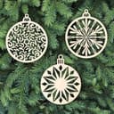 Set de 3 Adornos Navideños Decorativos Archivo Vectorial