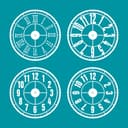 Set de 4 Esferas de Reloj Decorativas en Vector para Corte Láser (DXF)