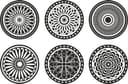 Conjunto de 6 Desenhos de Mandala Decorativa para Corte a Laser