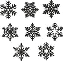 Set de 8 Diseños Vectoriales de Copos de Nieve para Corte Láser
