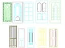 Set of Decorative Door Panel Designs for CNC Laser Cutting (DXF, CDR)