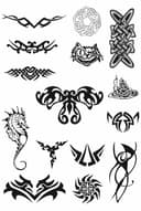 Set of Tribal Tattoo Designs Free Vector Files