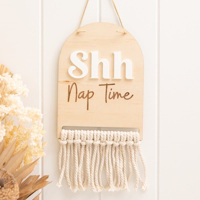 Shh Nap Time Boho Arch Door Sign Vector File