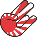 Shocker Hand Rising Sun Vector Graphic for Laser Cutting