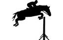Vetor de Cavalo de Hipismo e Cavaleiro Silhouette DXF
