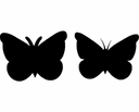 Siluetas de Mariposas Simples Archivo Vectorial DXF