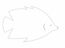 Diseño Vectorial de Silueta de Pez Simple para Corte Láser DXF