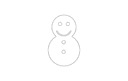 Simple Snowman Holiday Ornament Vector DXF File