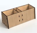 Organizador de Mesa em Madeira para Corte a Laser (Vetor)