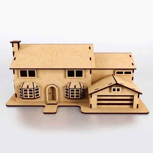 Simpsons House 3D Puzzle Laser Cut Vector File