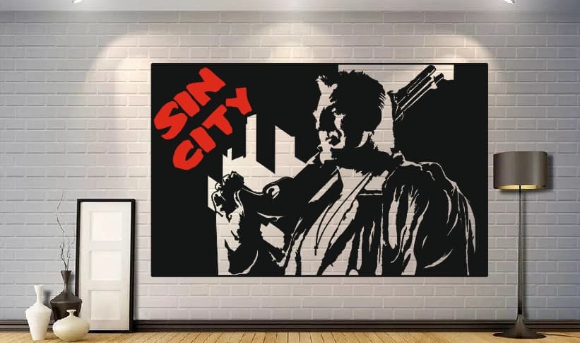 Sin City Movie Wall Art Vector File for Laser Cutting