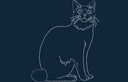 Archivo Vectorial de Gato Sentado DXF para Corte Láser