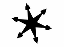 Design de Floco de Neve Estrela de Seis Pontas Arquivo DXF