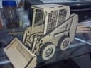 Archivo Vector 3D de Minicargadora para Corte Láser