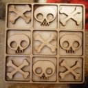 Skull and Crossbones Tic Tac Toe Game Laser Cut Vector File
