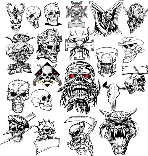 Skull and Horror Vector Collection for Laser Cutting (EPS)