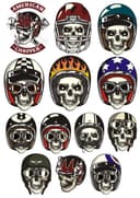 Colección de Vectores de Calaveras con Cascos para Corte CNC y Láser