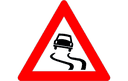 Slippery Road Warning Sign Vector DXF File