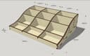 Sloped Desktop Organizer Laser Cut Template Vector