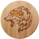 Snarling Wolf Head Vector for Laser Engraving (SVG, DXF)